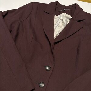 White House Black Market Signature Blazer Stretch Size 18 Business Burgundy WHBH